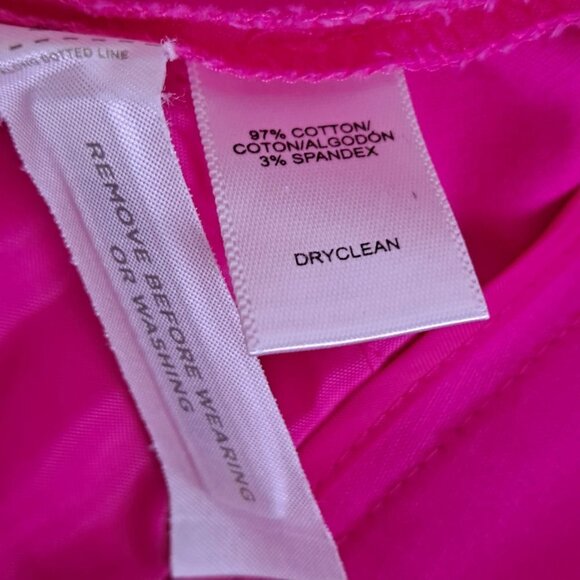 Loft Size 2P Hot Pink Cotton Ankle Length Trousers Front/Back Pockets NWOT - Picture 10 of 12